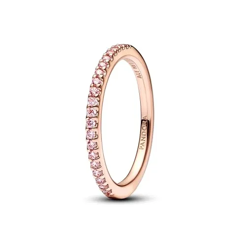 PANDORA Timeless Funkelnder Rosafarbener Pavé-Band Ring in pink von Pandora