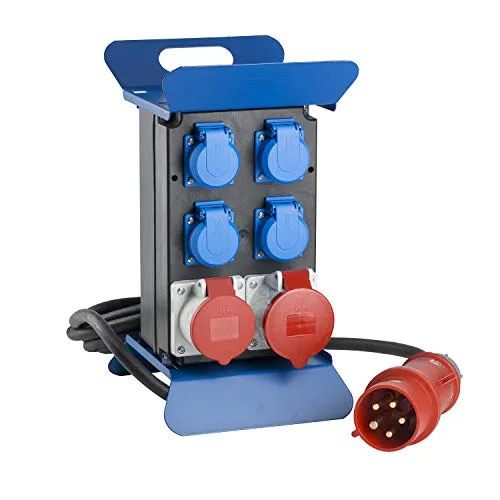as - Schwabe Tragbarer Stromverteiler STECKY 3 - CEE Stecker 400V/32A - CEE-Verteilerdosen für Innen & Außen: Robuster, mobiler Stromverteiler mit IP44 Schutz, ideal für Baustellen und Outdoor-Einsätze. Made in Germany für höchste Qualität und Zuverlässigkeit.