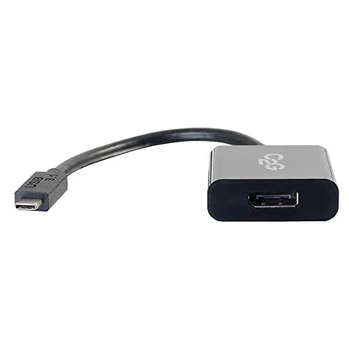 C2G USB-C auf DisplayPort 4K Adapter - Schwarz - Geeignet fÃur MacBook Pro, iMac, Google Chromebook, Pixel, Dell Latitude, XPS und mehr. (Thunderbolt 3 to weibliche DP)