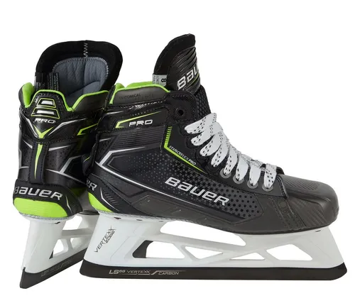 Bauer Pro Senior Torwartschlittschuhe - Hochwertige Torwartschlittschuhe mit 3D Carbon Curv Composite, für optimale Beweglichkeit und Komfort. Ideal für den professionellen Einsatz auf dem Eis.