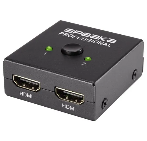 SpeaKa Professional SpeaKa Professional SP-7141056 2 Port HDMI-Switch UHD 4K @ 60 Hz Netzwerk-Adapter