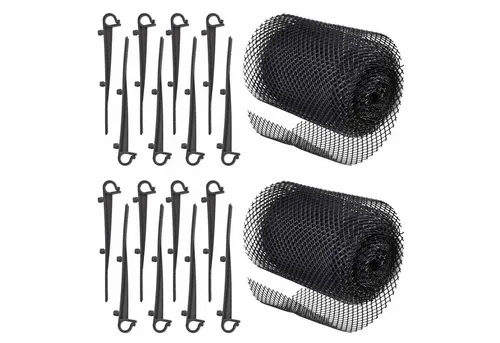 HAC24 Laubschutznetz Dachrinnenschutz Laubschutz Gitter Laubschutzgitter Dachrinnengitter, für Dachrinne 12 Meter inkl. 16 Klammern