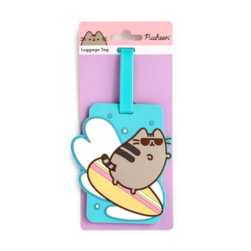 Puckator Pusheen The Cat Summer Surfer PVC Gepäckanhänger von Puckator