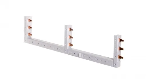 Hager KCL368R Phasenschiene 3-polig 3-reihig rechts - Senkrechte Phasenschiene für FI- und LS-Schalter, isoliert und kompakt mit 271 mm Länge