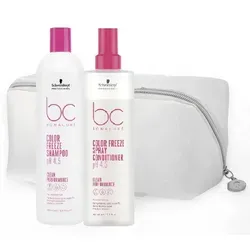 Schwarzkopf BC Color Freeze Set - Shampoo & Spray Conditioner - Shampoo und Spray Conditioner für coloriertes Haar, schützt vor Verblassen und verbessert die Kämmbarkeit. Enthält 97% recycelte Verpackung und ist vegan.