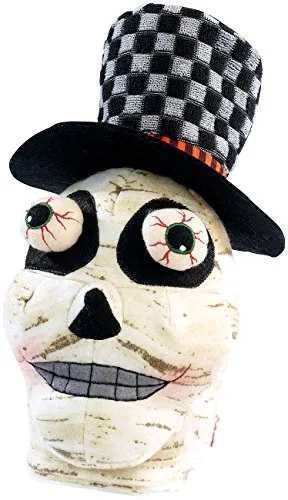 infactory Halloween-Scherzartikel: Singender und Tanzender Geisterkopf Baron Voodoo, batteriebetrieben (Halloween Dekorationsartikel, gruselige Deko, Figuren)