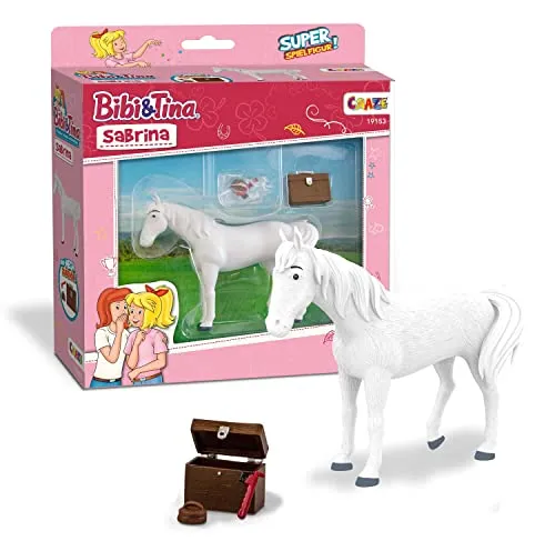 CRAZE BIBI & Tina Sabrina Figur zum Sammeln und Spielen Pferd Spielfigur inkl. Zubehör 19153, bunt