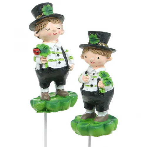 Schornsteinfeger Glücksbringer Stecker Silvester Deko 27cm 4er Set, 4 Stück