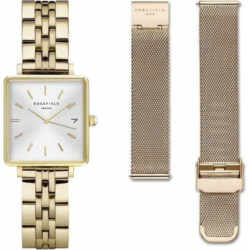 Produktbild ROSEFIELD Damenuhr Boxy XS Silber Rosegold Bicolor