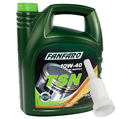 Motoröl Motor Öl FANFARO 10W-40 TSN API SN/CH-4 5 Liter mit Ausgießer