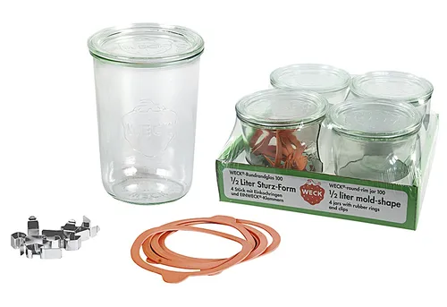 WECK Tray Sturzgläser eingeschweißt 4er Set