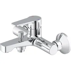 Lenz MOLA Wannenarmatur 46020102 - Elegante Bad- & Duscharmatur mit Umstellung für Badewanne und Dusche, energie- und wassersparend. Hochwertige Markenmischdüse für einen weichen, spritzfreien Wasserstrahl und lange Lebensdauer dank keramischer Kartusche.