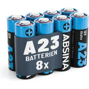 Absina Batterien A23, A23, V23GA, 12 V, 8 Stück