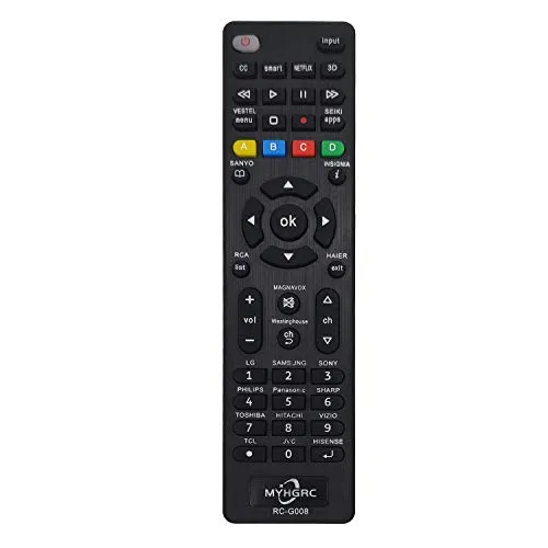 MYHGRC Universal-Fernbedienung für LG/Samsung/Sony/Toshiba/Sharp/Hitachi/TCL/Sanyo/Philips/Panasonic Smart TV, einfache Konfiguration des Fernsehers