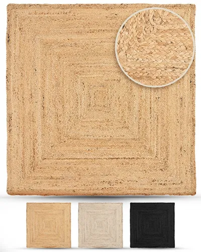 carpetfine Teppich Nele Juteteppich - Flachgewebe-Teppiche aus 100% Jute, handgefertigt, robust und weich – für ein gemütliches Flair in jedem Raum.