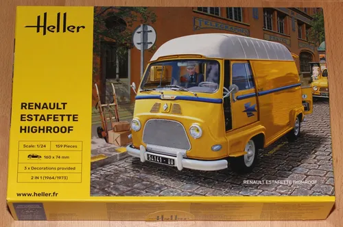 Heller 80740 - 1:24 Renault Estafette Highroof Bausatz - Modellbau-Kit für die Renault Estafette Highroof im Maßstab 1:24, ideal für Bastler ab 14 Jahren, bietet eine spannende Herausforderung und kreativen Spaß.