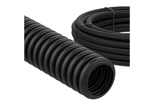 ViD Leerrohr M25 - 25 Meter, schwarz - Leerrohre für Elektroinstallation, 25 Meter flexibles Wellrohr, ideal für die sichere Montage von Elektrokabeln, druckfest bis 750N und temperaturbeständig von -5°C bis +60°C.