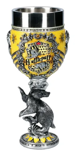 Figuren Shop GmbH Harry Potter Hufflepuff Kelch - Hochwertiger Hufflepuff Kelch aus Kunststein und Edelstahl. Ideal für Sammler und Fans von Harry Potter. Entdecken Sie auch unsere weiteren einzigartigen Becher und Krüge.