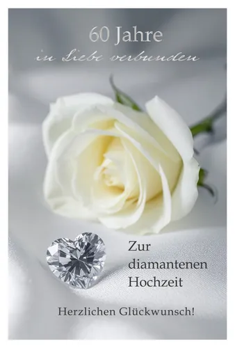 Glückwunschkarte Diamanthochzeit 60 Jahre Diamant Hochzeit Karte 60 Hochzeitstag