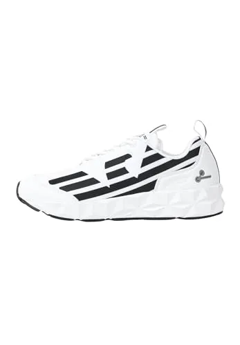 EA7 Weiße Herren-Sneaker mit Logo-Aufdruck, Größe 41 1/3 EU