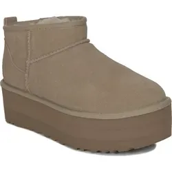 UGG Damen W Classic Ultra MINI Platform Boots, Sand, 40 EU - Wanderschuhe mit stylischer Plattform und erstklassigem Komfort für den perfekten Outdoor-Look.