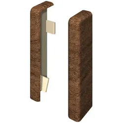 Egger Holzwerkstoffe Sockelleistenendstück Endstück, Braun, Nussbaum, Kunststoff, 2.2x5.9x2.2 cm, Teppiche & Böden, Bodenbeläge, Bodenzubehör, Sockelleisten
