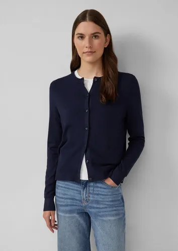 s.Oliver Damen Strickjacke 5959, Regular Fit - Melierte Strickjacke mit Rundhalsausschnitt und Knopfleiste, ideal für einen lässigen Look im Alltag.
