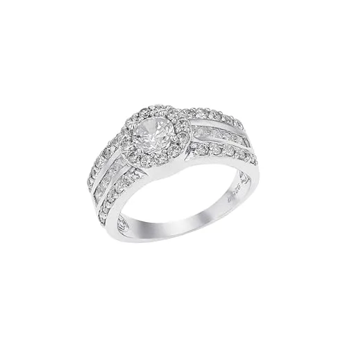 Amor Ring 925 Sterling Silber Damen Ringe, mit Zirkonia synth., Weiß, Kommt in Schmuck Geschenk Box, 9949229