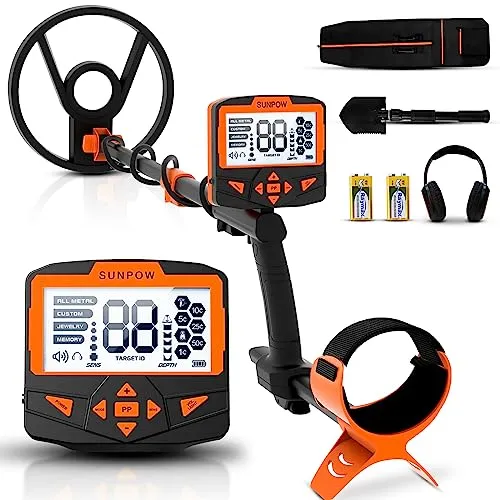 SUNPOW Metalldetektor Set für Erwachsene & Kinder – IP68 Wasserdicht, 1,5x Größeres LCD