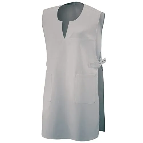 EXNER Überwurf-Kittel, Überwurf-Schürze, Chasuble ohne Arm, mit V-Auschnitt, Farbe silbergrau, Größe II