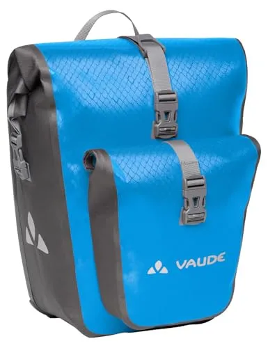 VAUDE Aqua Back Plus Single Fahrradtasche 25 L in Blau - Robuste, wasserdichte Fahrradtasche mit 25 L Volumen. Dank QMR 2.0 Befestigungssystem einfach am Gepäckträger anzubringen. Vielseitig einsetzbar als Umhängetasche – ideal für den täglichen Gebrauch.