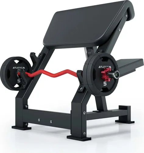 ATLETICA Preacher Curl Bizepsbank | Studioqualität & Stabilität - Entwickelt für maximale Bizeps-Power: Ergonomische Preacher Curl Bank mit 2,5 mm Stahlrahmen, ideal für professionellen Einsatz und Home Gym. Höhenverstellbarer Sitz für optimale Positionierung!