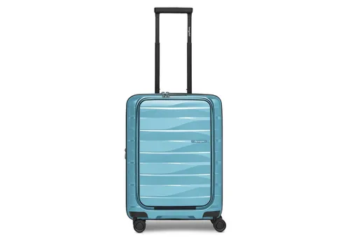 Bergpfeil Handgepäck-Trolley Travel, 4 Rollen - Handgepäck-Koffer aus robustem Polypropylen mit Laptopfach für Geräte bis 45 cm, Dehnfalte für zusätzlichen Stauraum und leichtgängigen 4 Rollen – ideal für stressfreies Reisen!