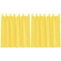 vidaXL Voile Vorhänge mit Schlaufen 2 Stk Gelb 140x140 cm 4102316