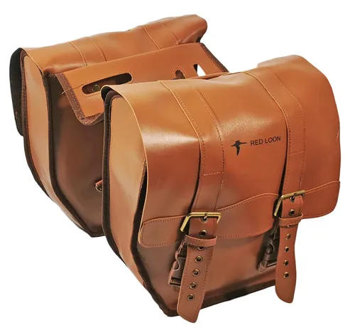 Retro Doppelpacktasche - Gepäckträgertasche in Lederoptik - Fahrradtaschen Set mit doppelter Rückseite-Tasche im angesagten Retrolook, aus PVC, 16L Kapazität, ideal für stilvolle Radsport-Abenteuer.