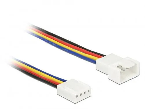Delock PC-Lüfter Anschlusskabel [1x PC-Lüfter Stecker 4pol. - 1x PC-Lüfter Buchse 4pol.] 1.00m Bunt