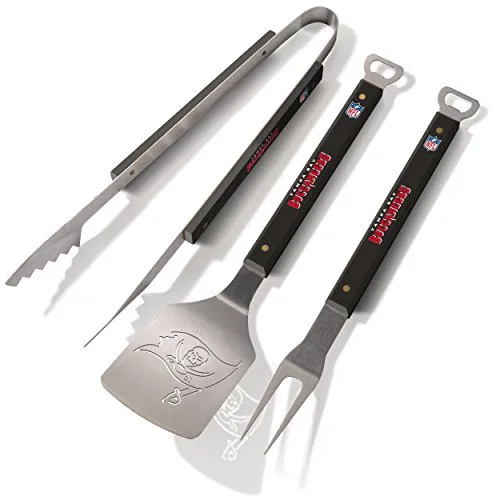 YouTheFan Tampa Bay Buccaneers Spirit Series 3-teiliges Grillset, Edelstahl, Einheitsgröße