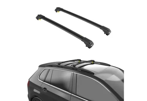 TURTLE Dachträger für Subaru XV Crosstrek (2012-2017) – Schwarz - Robuster Dachträger für Subaru XV Crosstrek, ideal für Transport von Sport- und Reiseausrüstung. Traglast bis 75 kg, einfach anpassbar und mit integriertem Schloss für Sicherheit.