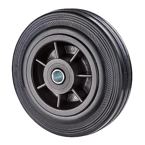 DEMA Vollgummi Rad Ø 125 mm – Robustes Ersatzrad für Transportwagen - Förderer & Kunststoffröllchen, belastbar bis ca. 80 kg, ideal für den Einsatz an Transportwagen und Geräten, sorgt für zuverlässigen Transport.