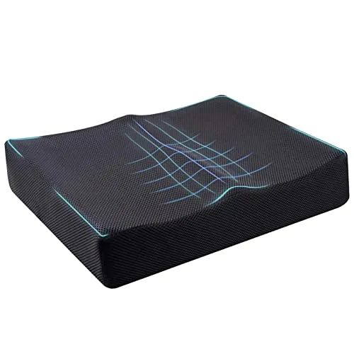 Yuwe Extra großes Sitzkissen - Memory Foam Sitzkissen Bürostuhl Kissen Ergonomischer Stuhl Auto Ischias & Steißbein Schmerz-kissen Butt Sitzkissens