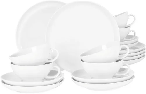 Seltmann Weiden Teeservice Geschirr-Set, 18 Teile - 18-teiliges Porzellan-Teeservice für 6 Personen, hitzebeständig und spülmaschinengeeignet – ideal für stilvolle Teestunden. Made in Germany.