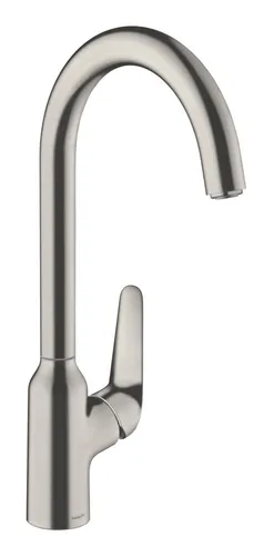 Hansgrohe Focus M42 Einhebel-Küchenmischer 220 - Edelstahl Finish - Hochwertige Armatur mit elegantem Edelstahl Finish, ideal für moderne Küchen und sorgt für präzise Wassersteuerung.