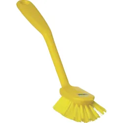 Vikan GmbH Vikan Spülbürste mit Kratzkante, medium, optimale Entfernung von Angebranntem, Farbe: gelb 42376