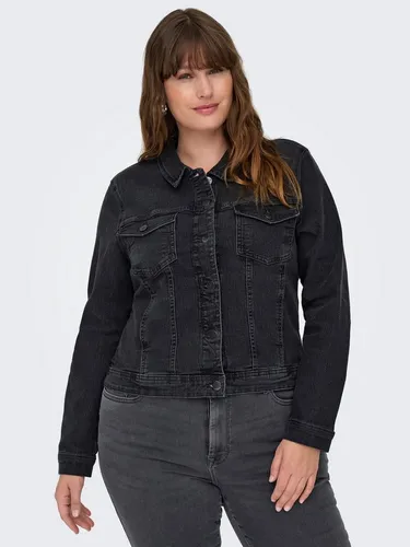 ONLY CARMAKOMA Jeansjacke CARWESPA LS DGD JACKET DNM - Funktionsjacke mit bequemer Stretch-Qualität, ideal für lässige Looks und vielseitige Outfits – perfekt für Stadtbummel oder entspannte Gartenabende.
