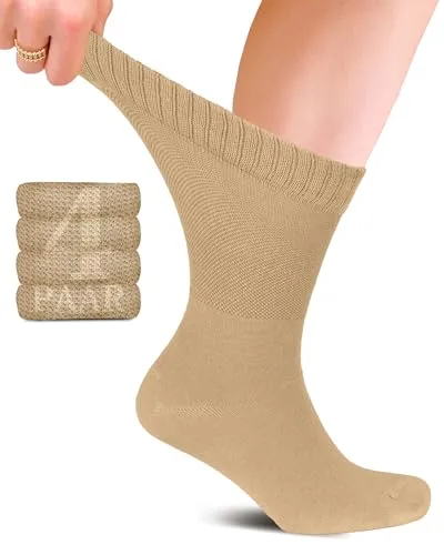 Fiera Besa Diabetiker Unisex Baumwollsocken mit Komfortbund - Sportsocken für Diabetiker, nahtlos und ideal für höchsten Komfort im Alltag und Büro; erhältlich in verschiedenen Farben und Größen.