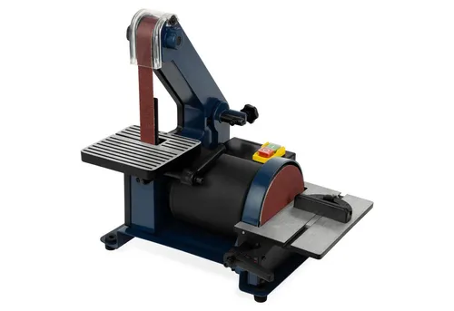 EBERTH Tellerschleifmaschine 300W - Vielseitiger Bandschleifer für Holzarbeiten - Tellerschleifmaschine mit 300 Watt Leistung, ideal für Handwerk und Werkstätten. Geräusch- und vibrationsarmer Betrieb mit verstellbarer Werkzeugauflage für bequemes Arbeiten.