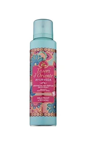 Tesori d'Oriente Parfum Deodorant Ayurveda | 150 ml | aromatisches Deo-Spray | Amla-Frucht und Patchouli | Duft zum Träumen | 24 h Schutz | Wellness-Ritual für Körper & Sinne