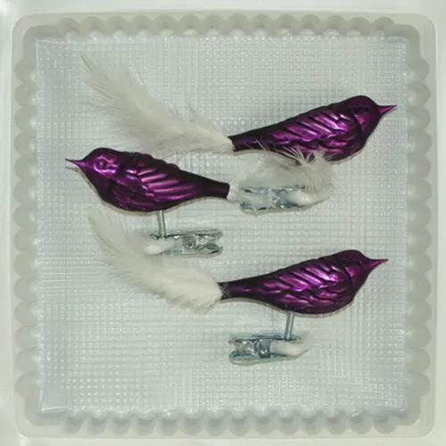 Weihnachtsbaumschmuck Lila von Lauschaer Glas