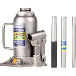 ALCA Wagenheber 433000 - Hydraulischer Stempelwagenheber - Wagenheber für LKW mit einer Tragfähigkeit von 12 Tonnen, ideal für sicheres und einfaches Anheben. Robustes Stahlmaterial und kompakte Größe.