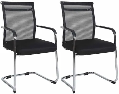 CLP 2er Set Besucherstühle Denny in silber von CLP